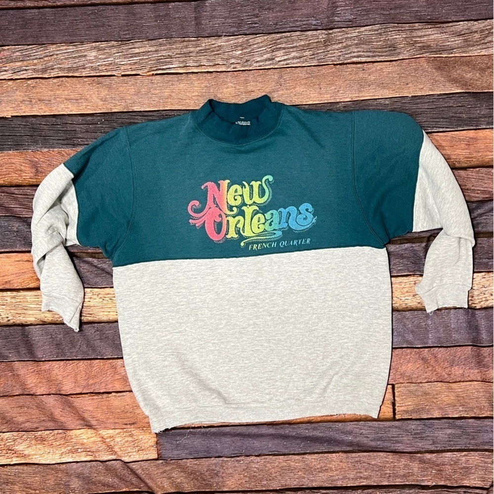 VTG New Orleans French Quarter 1980s Travel Tourism Sweatshirt